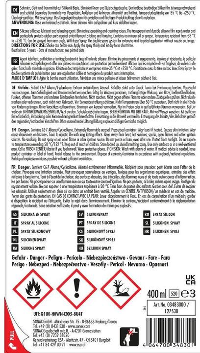 Actual product image Sonax Professional SilikonSpray (400 ml)