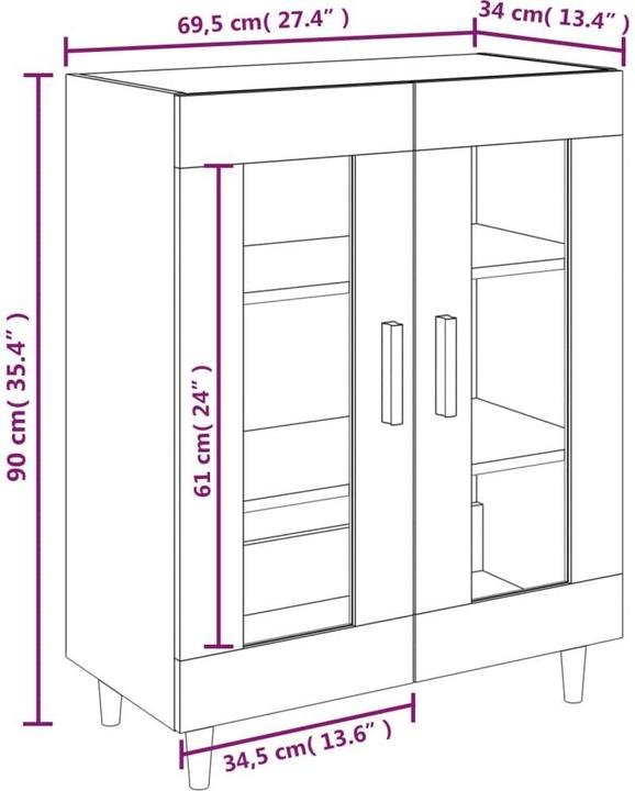 Produktbild vidaXL Sideboard (69.50 x 34 x 90 cm)