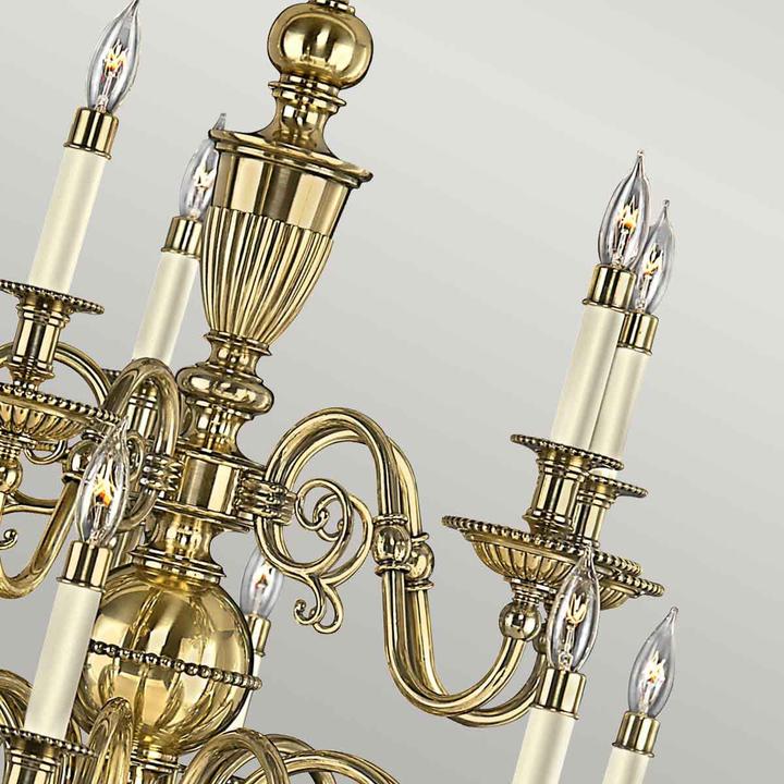 Actual product image Elstead Lighting Cambridge chandelier E14 15-light burnished brass (94 cm)