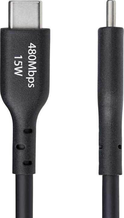 Image du produit StarTech Cable USB-A to USB-C 3m Black (3 m, USB 2.0, 15 W)