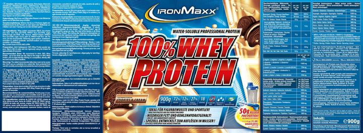 Immagine prodotto IronMaxx 100% Proteine del siero di latte (Pomata, Biscotti, 1 x, 900 g)