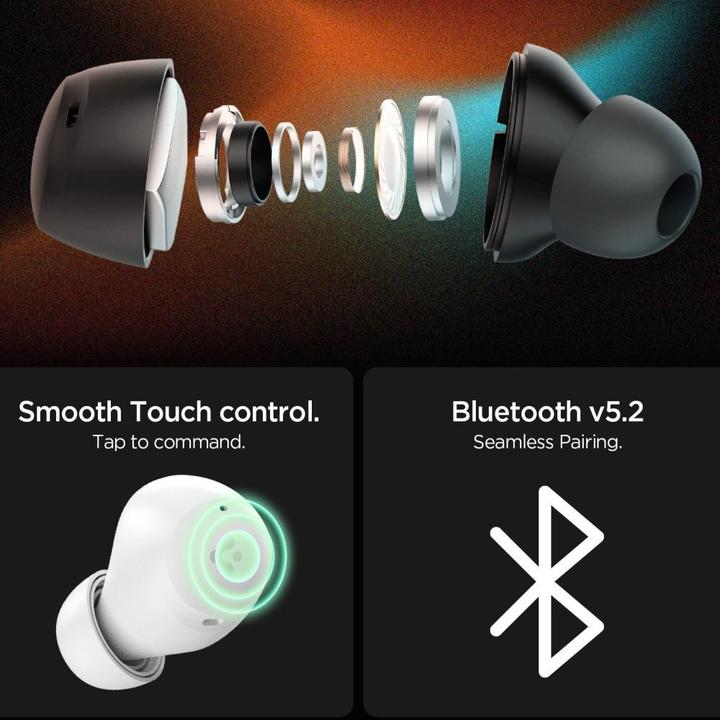 Actual product image Spigen TWS Headphones SA2401 ANC PRO white (ANC, 8 h, Wireless)