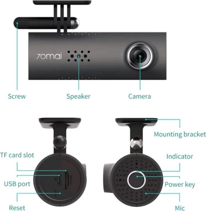 Actual product image 70mai Smart Dash Cam 1S (Wi-Fi, Full HD)