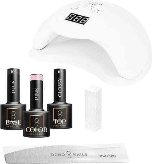 Actual product image Ocho Nails Gellack Starter Set (Pink, Gel-Effect Nail Polish)