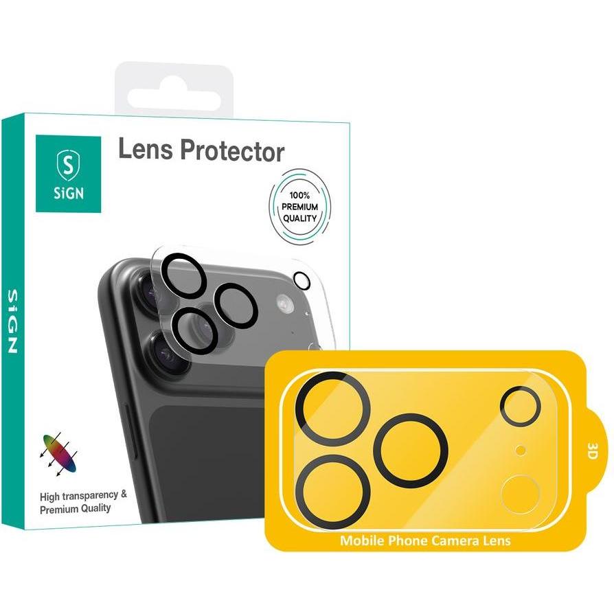 SIGN Lens protector in tempered glass for iPhone 17 Pro (Apple iPhone 17 Pro), Pellicola protettiva smartphone