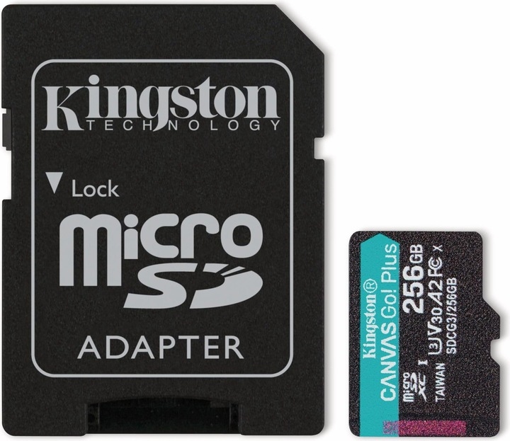 Kingston Canvas Go! Plus microSD (256 GB, microSDXC, U3, UHS-I)
