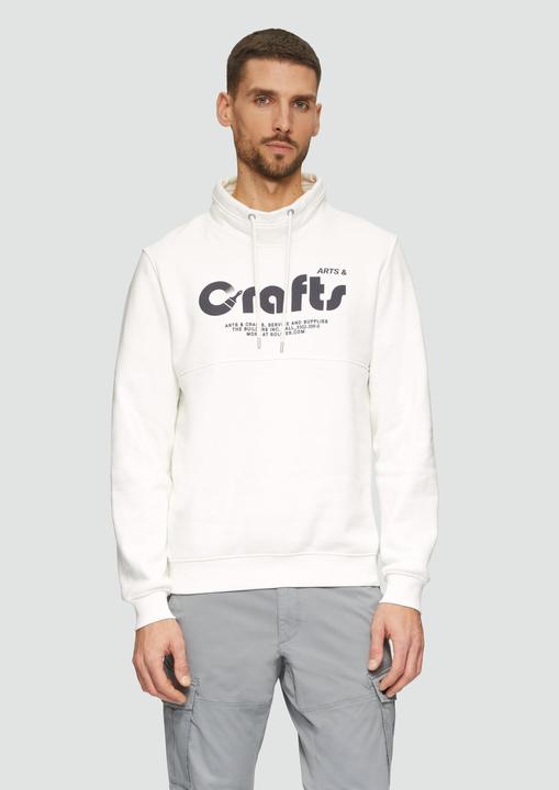 Produktbild S.Oliver Sweatshirt Sweatshirt mit Frontprint und Snood-Kragen (M)