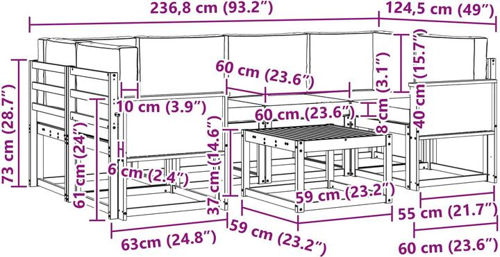 Produktbild vidaXL Outdoor-Sofa