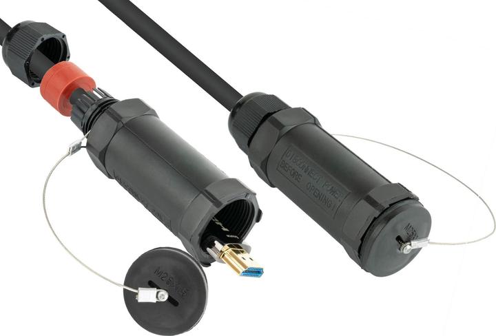 Produktbild Python AOC Hybrid High-Speed HDMI 2.0b, stahlarmiert, 4K @60Hz, 18 GBit/s, schwarz, 30m, Series (30 m, HDMI, 2.0b)