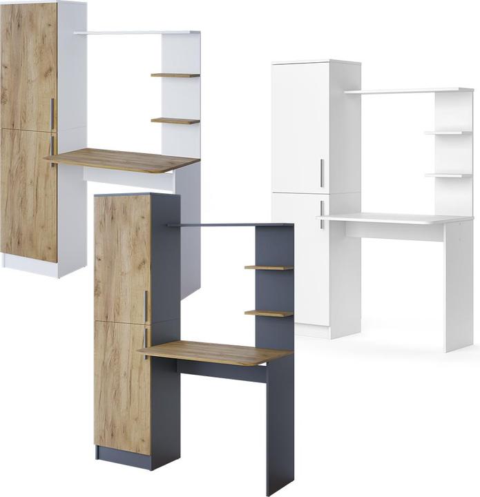 Produktbild Vicco Schreibtisch Tessa, Anthrazit/Goldkraft Eiche, 122.9 x 33.4 cm