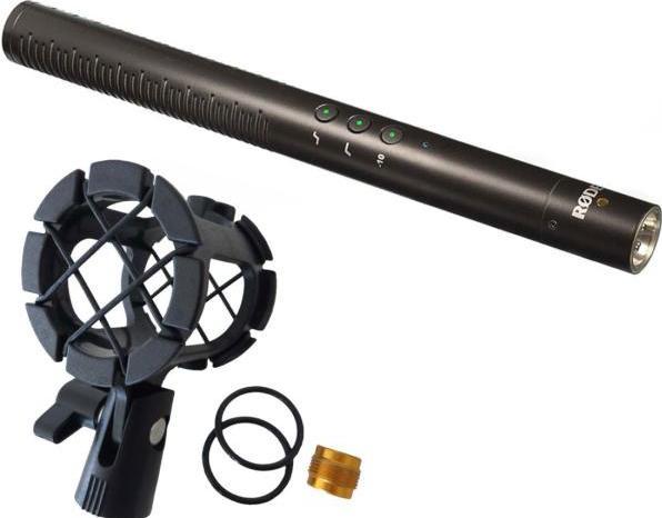 Actual product image RØDE NTG-4+ directional microphone with microphone holder