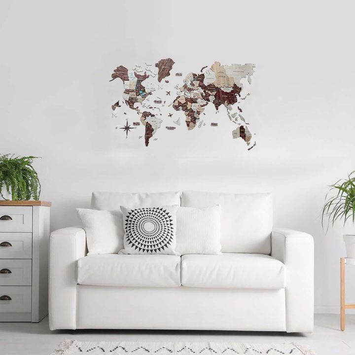 Actual product image Enjoy The Wood 3D world map (90 x 150 cm)
