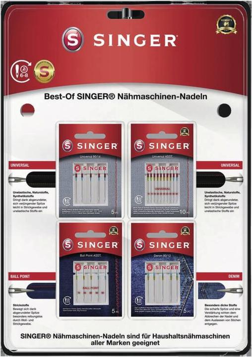 Image du produit Singer Les meilleures aiguilles pour machines à coudre, gamme de 3 pièces