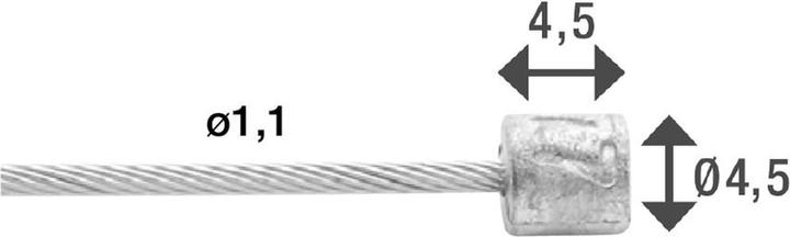 Elvedes Switching wire box 2250mm, nipple ø 4.5 x 4.5