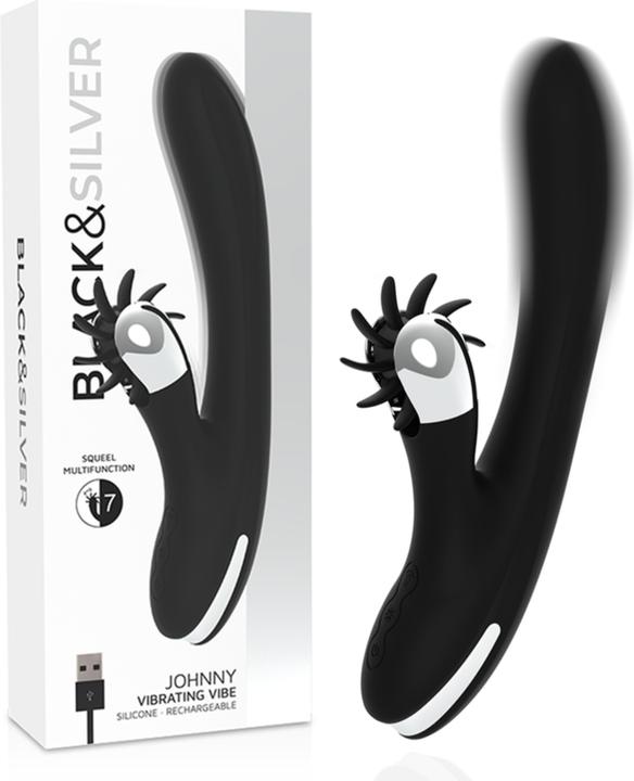 Actual product image Black&Silver Bunny Johnny Vibrating Vibe