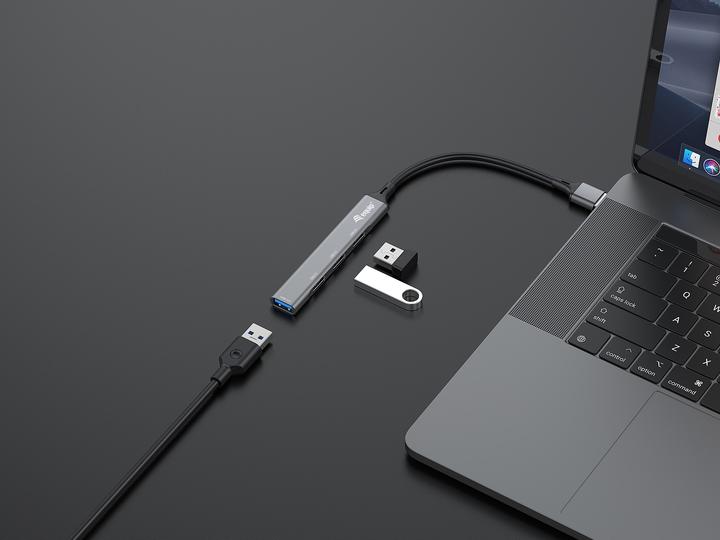 Produktbild equip USB-Hub 4-Port 3.0 ->1x3.0,3x2.0 o.Charger grau (USB-A, 4 Ports)