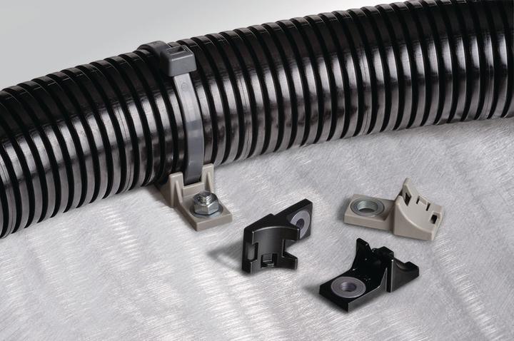 Produktbild HellermannTyton Schraubkabelhalter+Kabelbind. T120RHDM6 (Kunststoffkabelbinder, 390 mm, 100 Stk.)