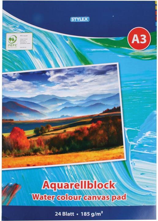 Produktbild Stylex Aquarellblock (A3, Blanko, Weicher Einband)