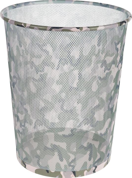 Actual product image Idena Wastebasket metal camouflage,approx. 17,7 litres (17.70 l)