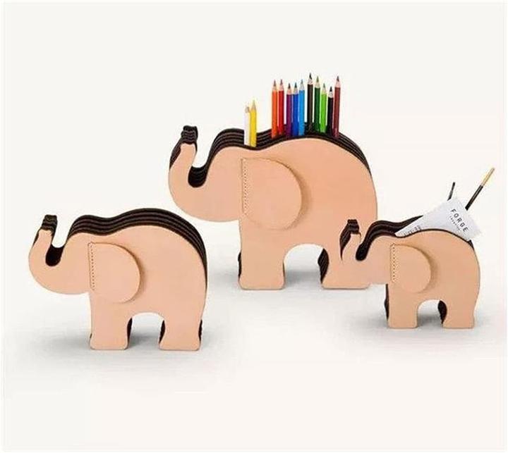 Image du produit Graf von Faber Castell Graaf van Faber Castell Olifant S GvFC natuurlijk leer met 12 polychr.