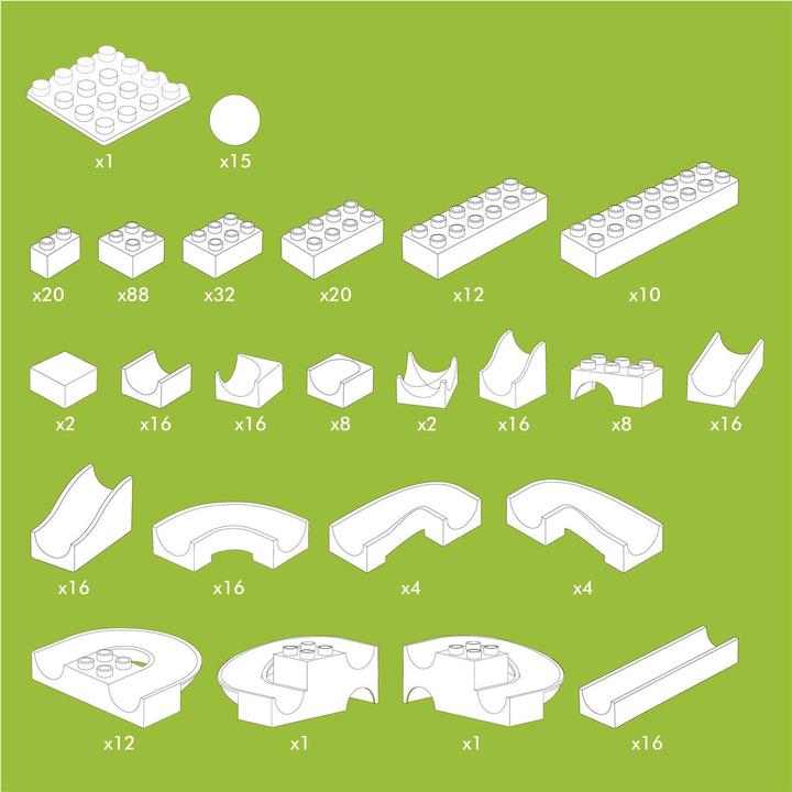 Image du produit Hubelino Piste de billes : Kit de construction KIGA 2018 351 pièces SCHULVER
