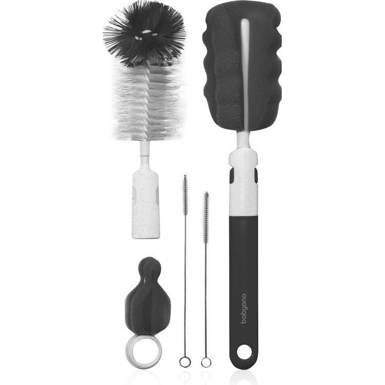 Babyono, Accessori per biberon, Set di Spazzole per la Pulizia di Biberon e Tettarelle