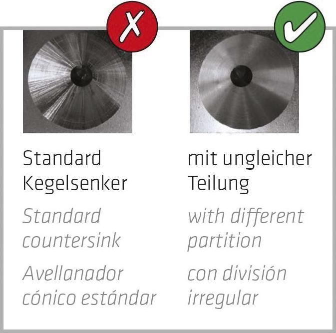 Actual product image Alpen HSSTaper countersink equal pitchC (12.4 millimetres)