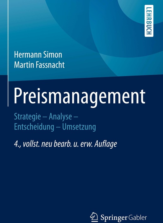 Actual product image Preismanagement (German, Martin Fassnacht, Hermann Simon, 2016)