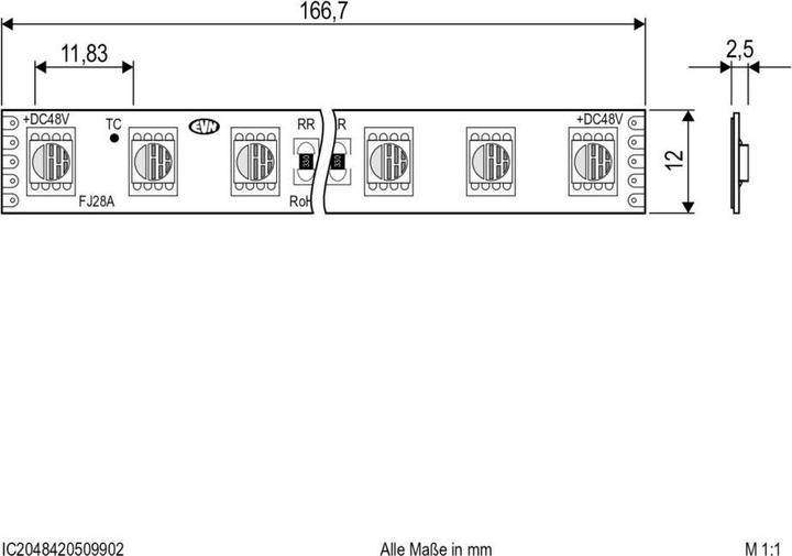 Immagine prodotto EVN IC2048420509902 Striscia di LED - IP20 - (RGBW, 500 cm, Interno)