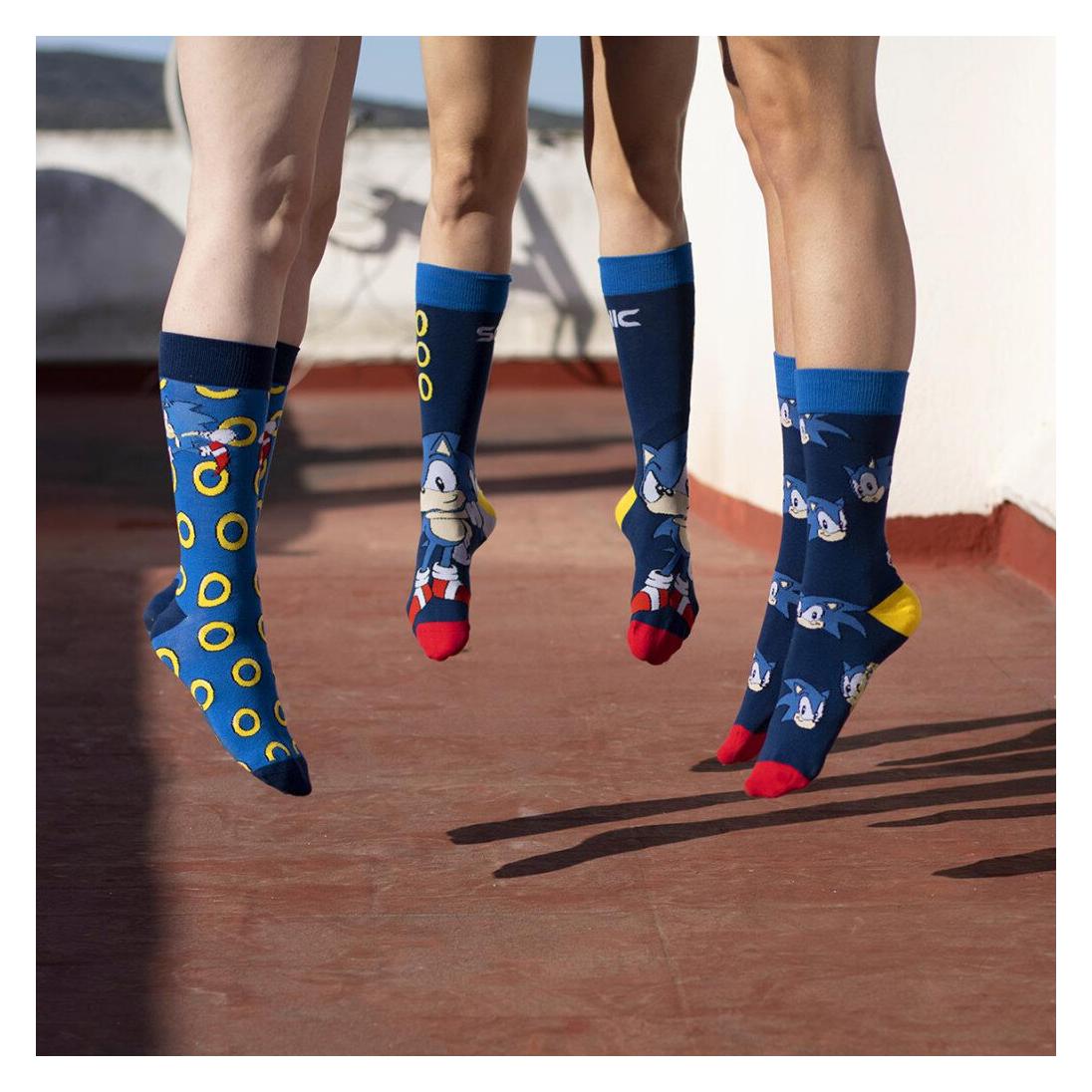 Jakks Pacific, Socken, Sonic Socken Dunkelblau, Blau, (Einzelpack, 40 - 46)