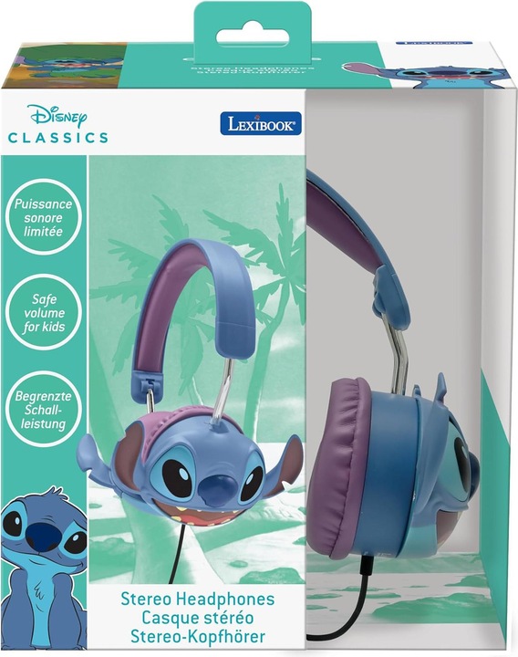 Image du produit Disney Lexibook - Stitch - Casque pliable filaire (HP015D)