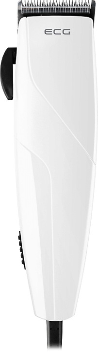 Actual product image ECG ZS 1020 Baltas hair clipper with cable, Nerūdijantis plienas fixed and movable blades, 6 comb