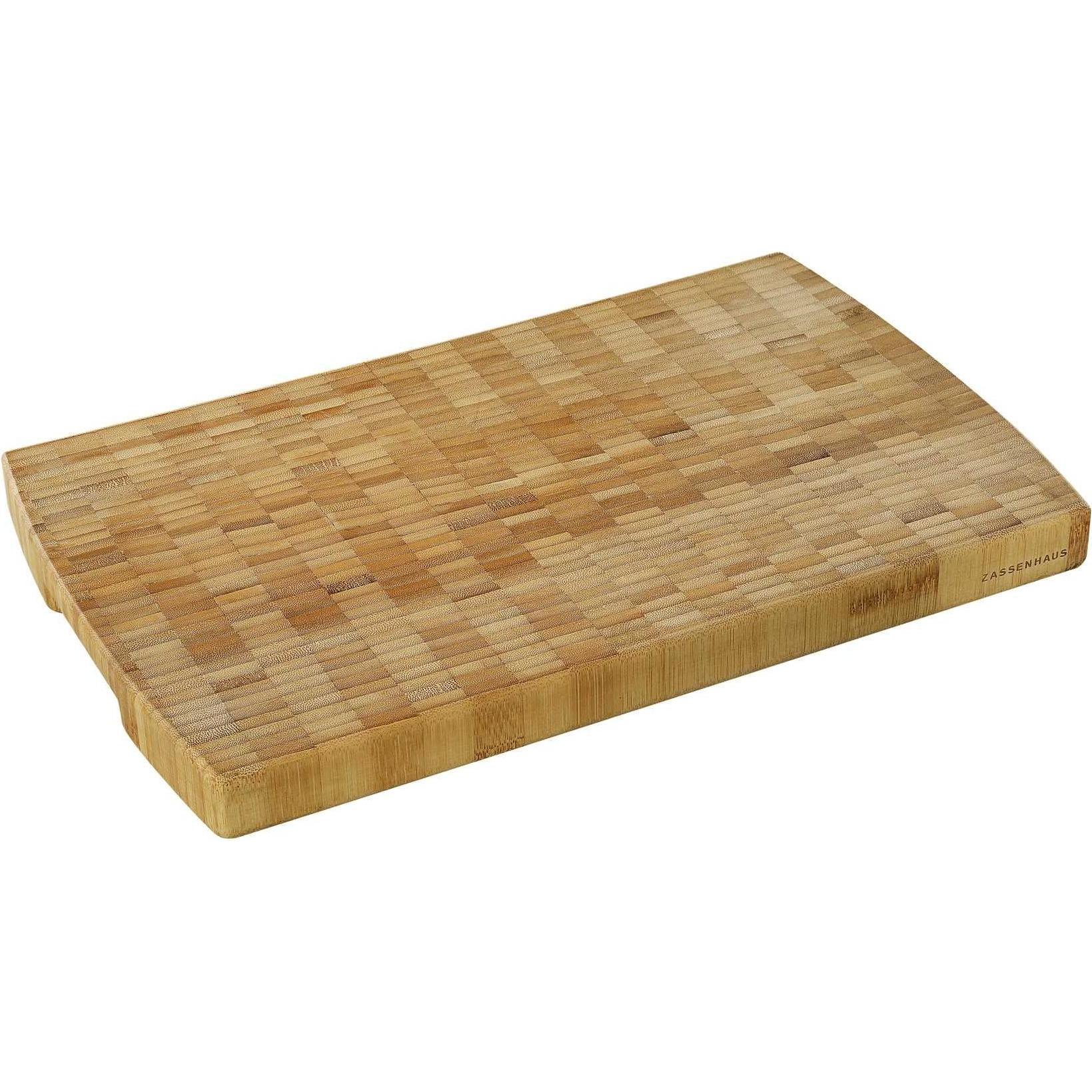 Zassenhaus Hackblock Bambus 40x25x3cm, Schneidebrett, Braun