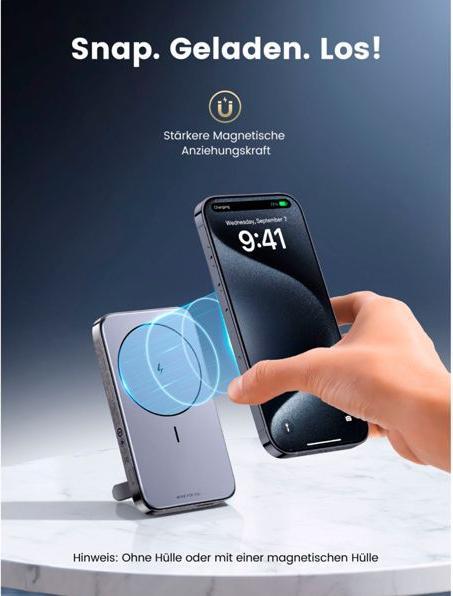 Actual product image Ugreen Wireless Charger (10000 mAh, 20 W, 37 Wh)