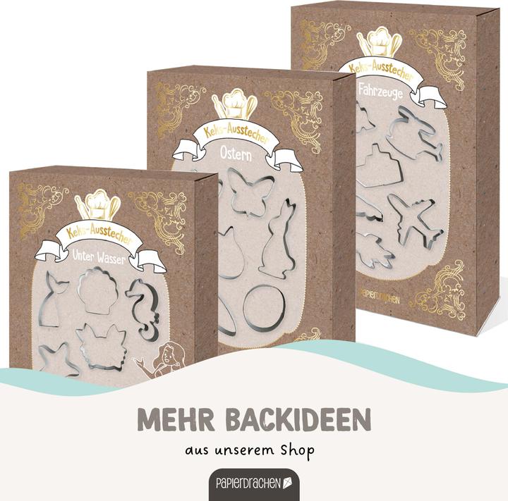 Actual product image Papierdrachen 6 Keks-Ausstecher Ostern Set 3