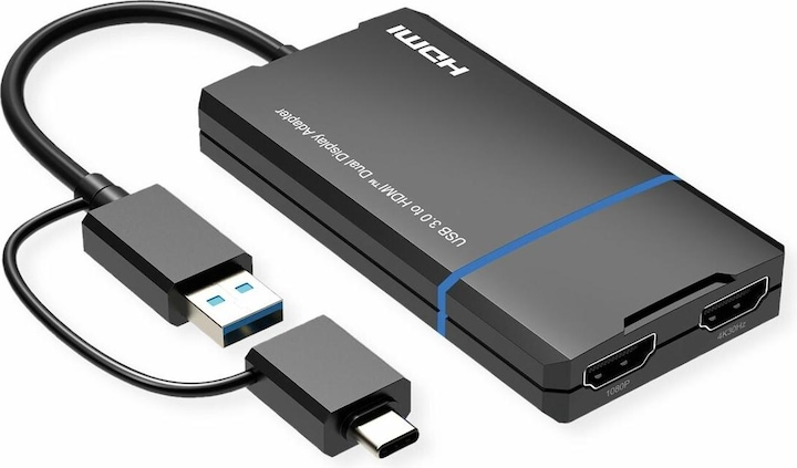 Image du produit Value Adaptateur USB DisplayLink, USB (USB 3.0, USB, 15 cm)
