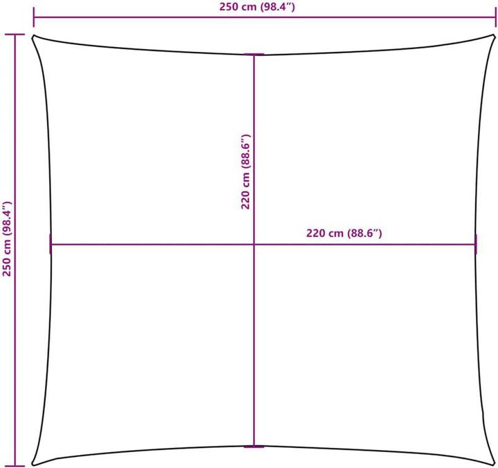 Produktbild vidaXL Sonnensegel (250 x 250 cm)