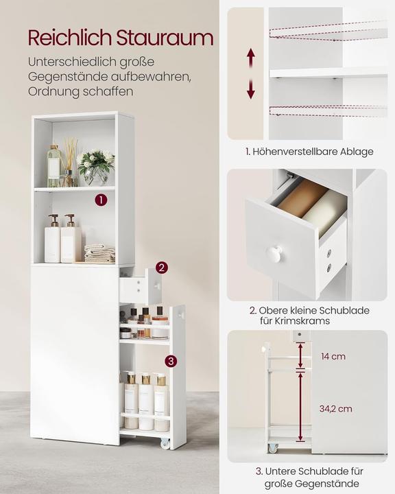 Productafbeelding Songmics Badkamerkast (18 x 40 x 134.40 cm)