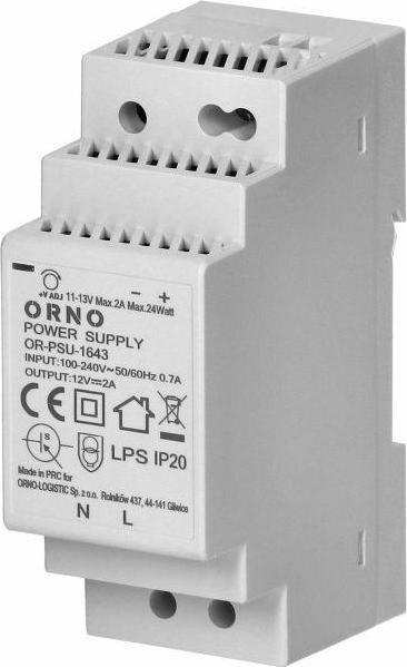 Produktbild Orno DIN-Schienen-Netzteil 12 VDC, 2 A, 24 W, 2 Module breit