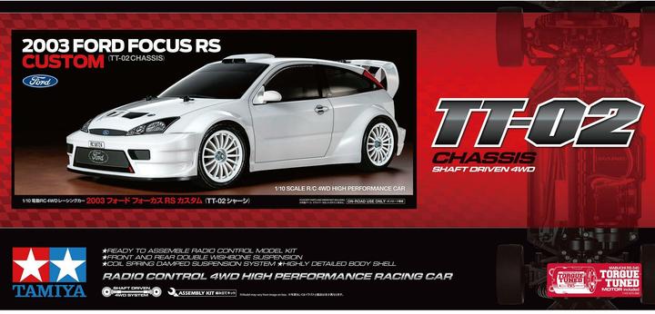 Actual product image Tamiya 1:10 RC Ford Focus RS Custom TT-02 (Kit)