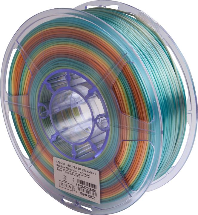 Image du produit eSUN Filament PLA Silk Arc-en-ciel 1.75mm 1000g (PLA, 1.75 mm, 1000 g, Multicolore)