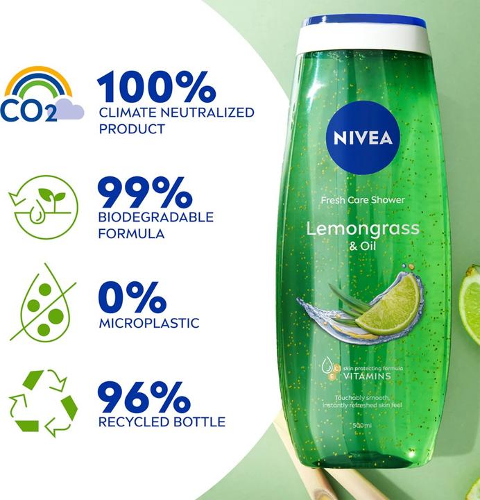 Productafbeelding NIVEA Lemongrass & Oil Care douchegel 500ml (500 ml)