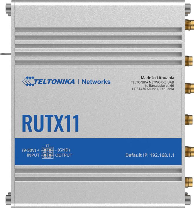 Produktbild Teltonika RUTX11 100400 - Nächste Generation LTE Cat. 6 Industrie-Mobilfunk-Router, US-Version