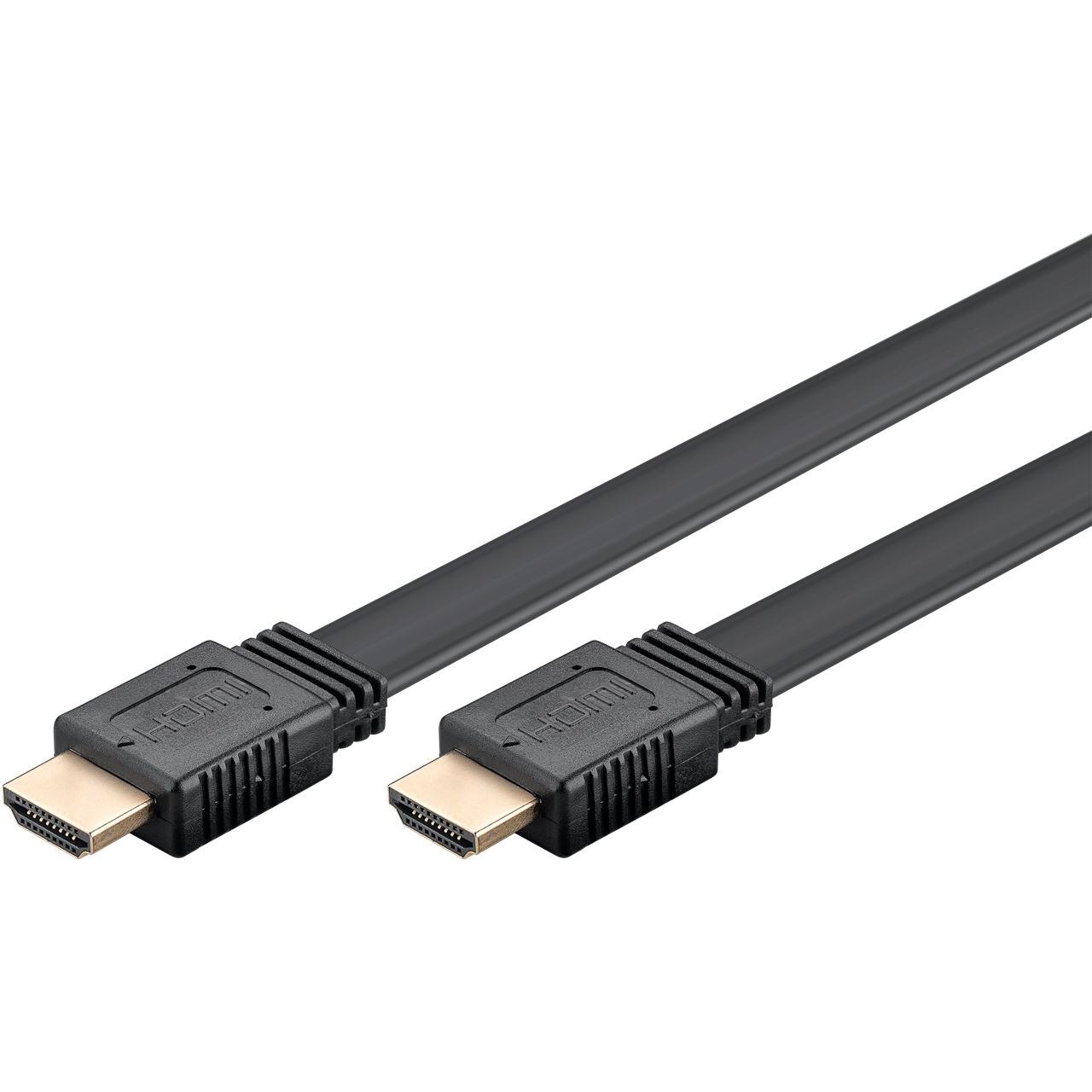 Goobay High-Speed-HDMI-Flachkabel mit Ethernet (3 m, HDMI), Video Kabel