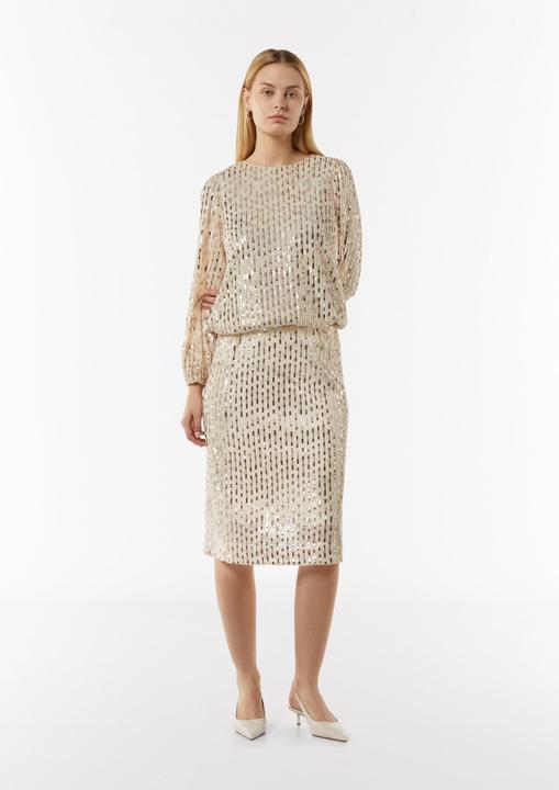 Actual product image Comma Bluse Pailletten-Bluse mit Rundhalsausschnitt (34)