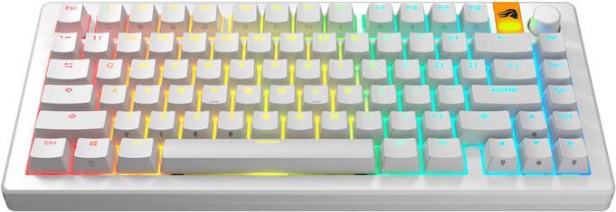 Image du produit Glorious GPBT Backlit Keycaps, ANSI Layout (US), PBT, Dye-Sub - Blanc