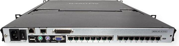 Produktbild Aten KL1516AiM KVM Over-IP Switch, 43cm TFT, VGA, PS/2-USB über Kat 5, 16 Ports, DE-Layout