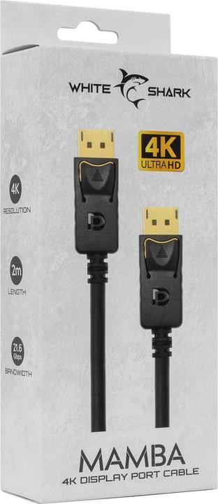Actual product image White Shark MAMBA cable DP-DP M/M 2m 4K@60Hz (2 m)