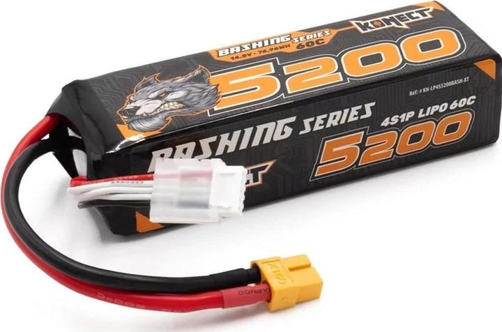 Immagine prodotto Konect Batteria RC LiPo 5200 mAh 14.8 V 60C Bashing (14.80 V, 5200 mAh)