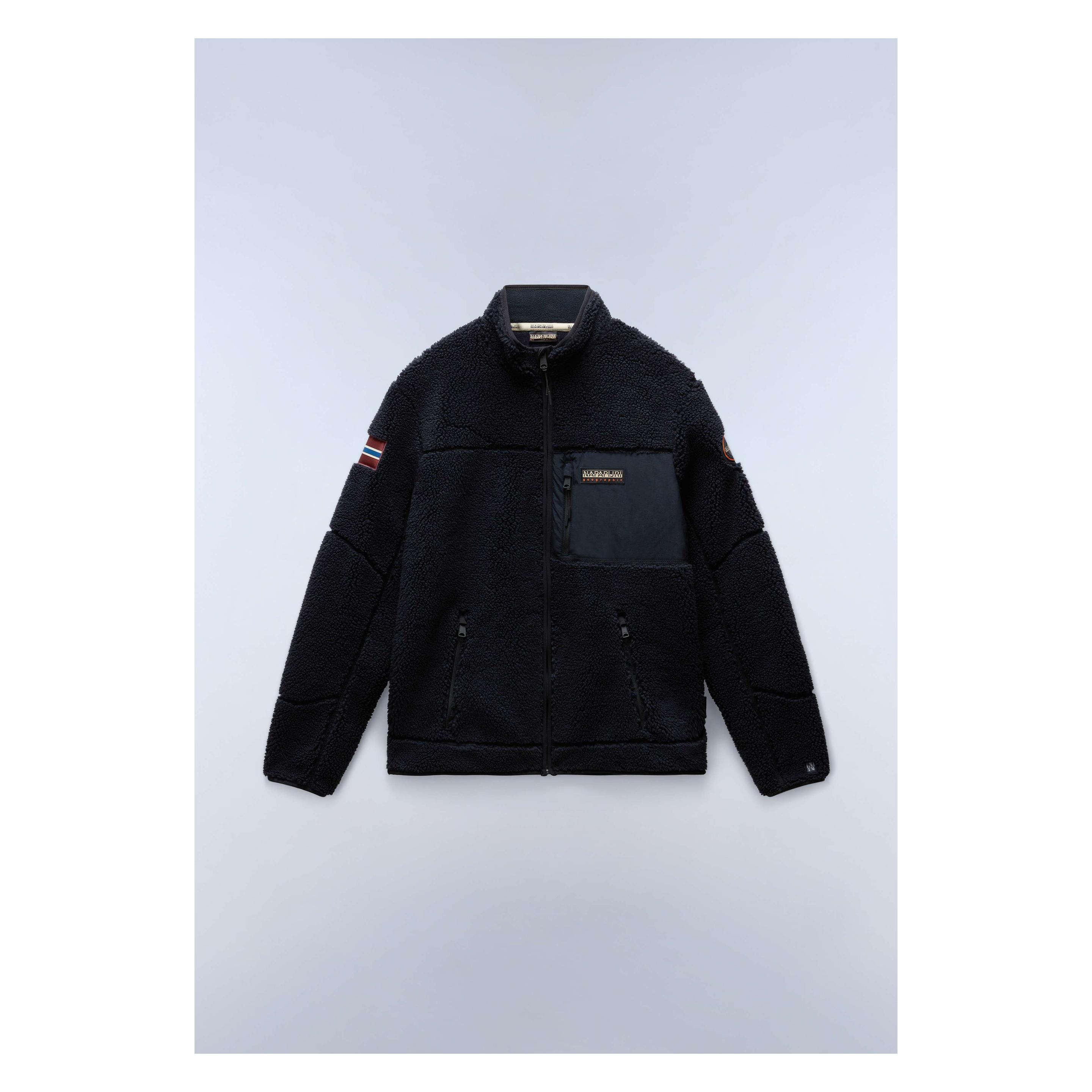 Napapijri, Herren, Pullover, Full Zip Fleece Yupik 3, Schwarz, (Xs)